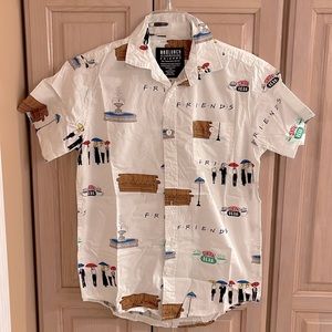 Boxlunch Friends print button down t-shirt